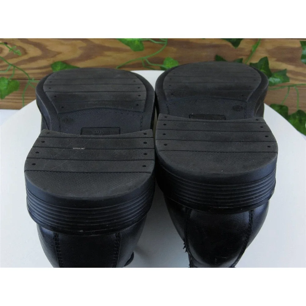 Franco Fortini Sz 10.5 Medium Derby Oxfords‎ Black Leather Men Lace Up Riviera